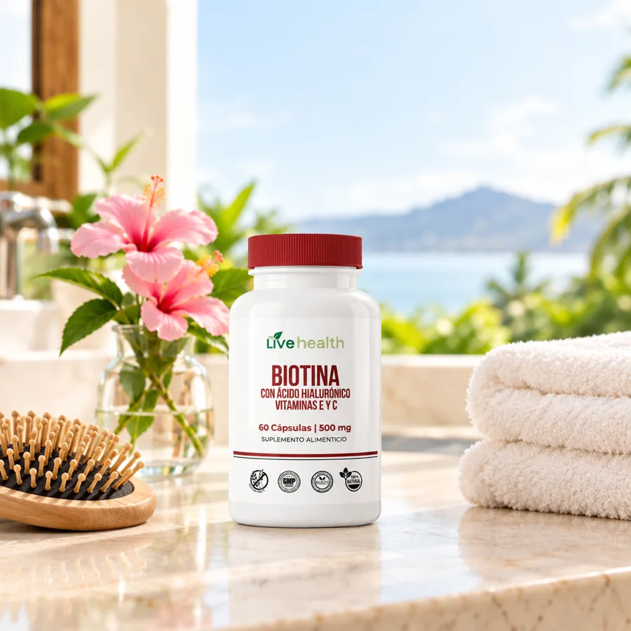 Biotina + Hialurónico Live Health