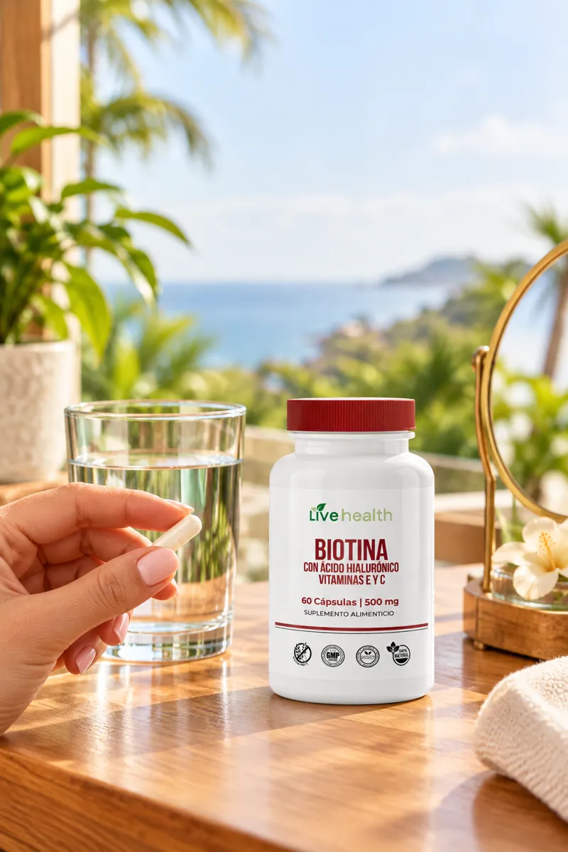 Biotina + Hialurónico Live Health